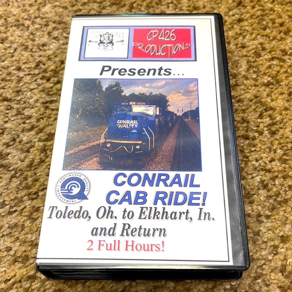 Conrail Cab Ride from Toledo to Elkhart vhs 1998 videotape